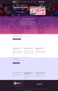 Screenshot of the website Wonder Toy Quest