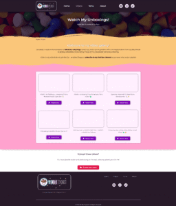 Wonder Toy Quest Website video page